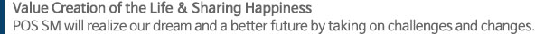 Value Creation of the Life & Sharing Happiness POS SM will realize our dream and a better future by taking on challenges and changes.