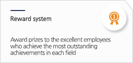 Reward system: award prizes to the excellent employees who achieve the most outstanding achievements in each field